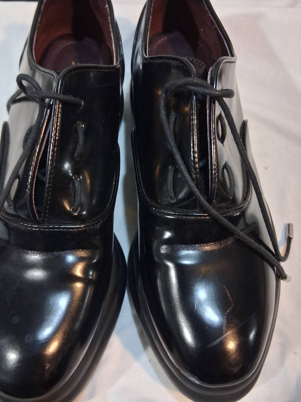 Cole Haan Black Leather Women's Oxford Lace-Up Shoes